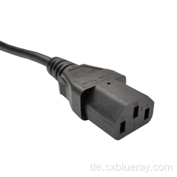 1,8 3 Meter Euro Schuko 3 Pin AC -Kabel rechtwinkelte EU Frauen IEC60320 C13 Sockelanschluss Netz für Computer